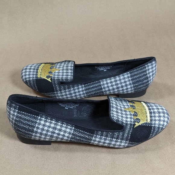 Deesigns by Dee Ocleppo Black & Grey Houndstooth Women's Loafer Flats 8M - Picture 10 of 16